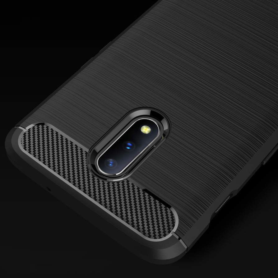 Flexi Slim Carbon Fibre Case for OnePlus 7 (Black)